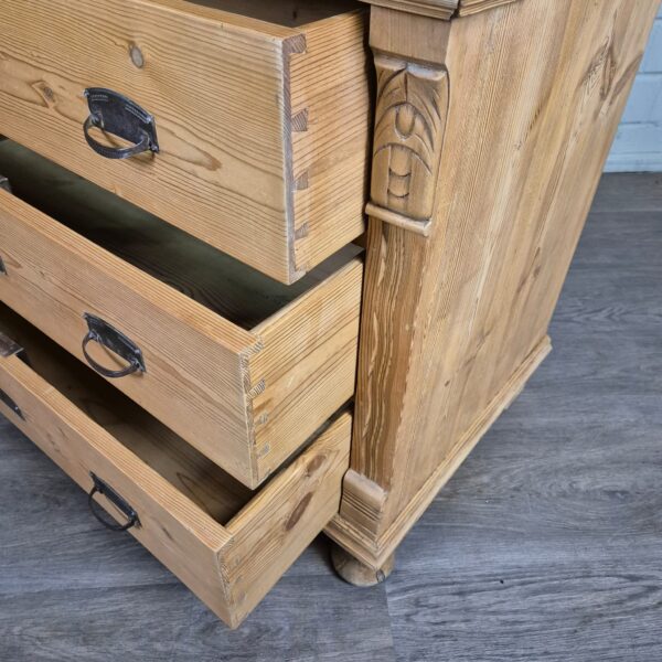 Chest of Drawers Jugendstil 1900 Pine - Image 9