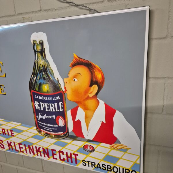 Enamel Advertising Sign "Bières Perle d'Alsace" 1,00 m x 0,65 m - Image 6