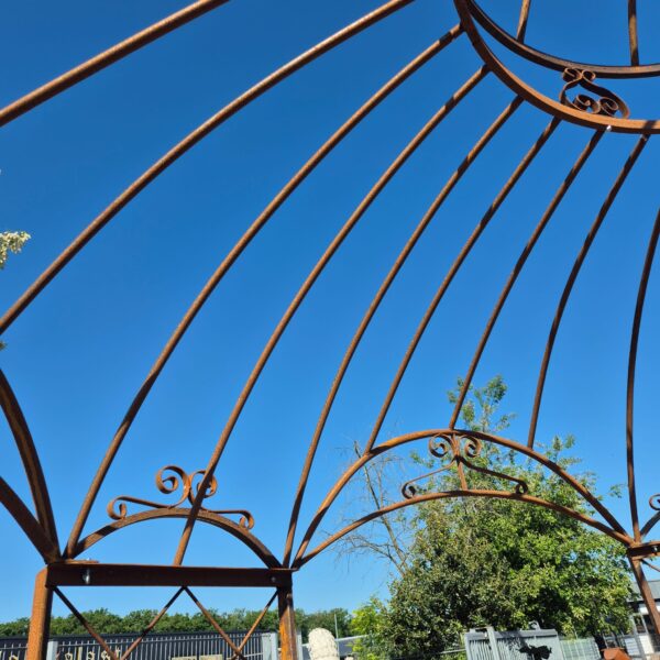 Pavilion Pergola Steel in Rust Look Ø 3.50 m - Image 7