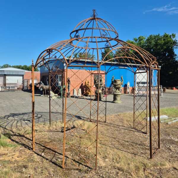 Pavilion Pergola Steel in Rust Look Ø 3.50 m