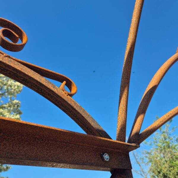 Pavilion Pergola Steel in Rust Look Ø 3.50 m - Image 9