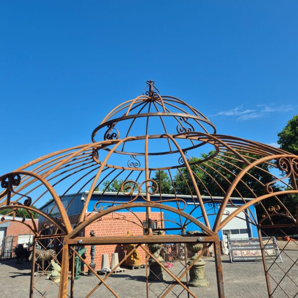 Pavilion Pergola Steel in Rust Look Ø 3.50 m - Image 2