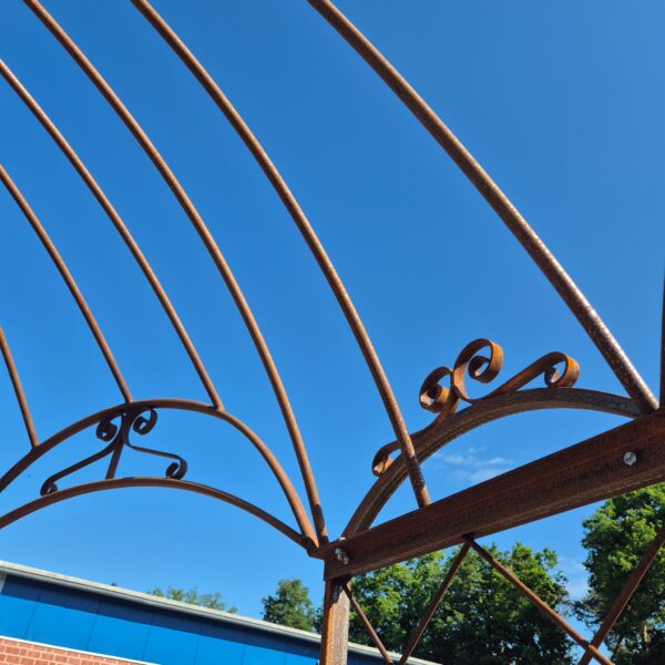 Pavilion Pergola Steel in Rust Look Ø 3.50 m - Image 5