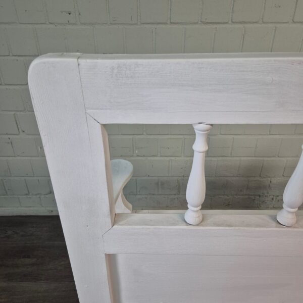 Bench White 1,50 m Pine - Image 8