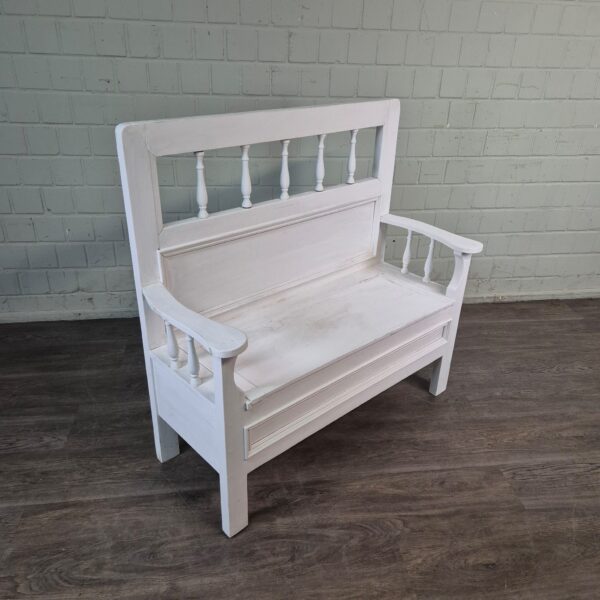 Bench White 1,50 m Pine