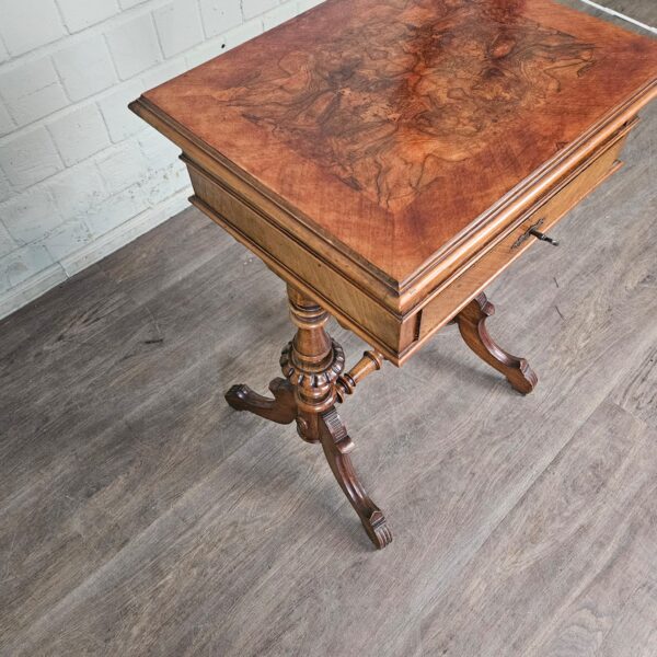 Sewing Table Gründerzeit 1880 Walnut - Image 8