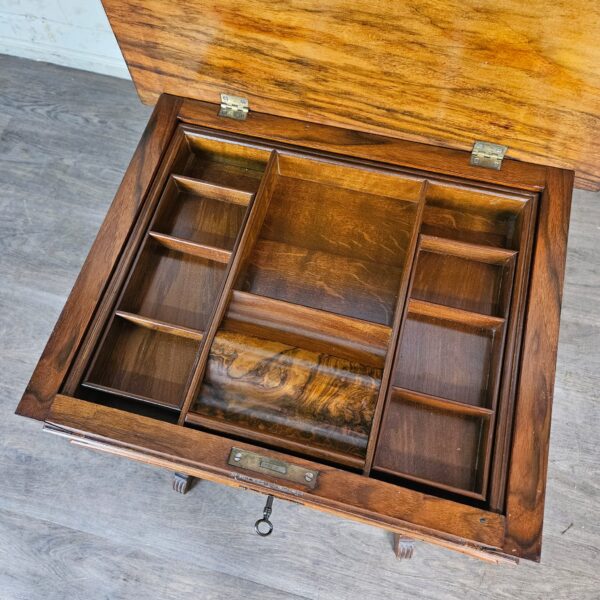Sewing Table Gründerzeit 1880 Walnut - Image 11