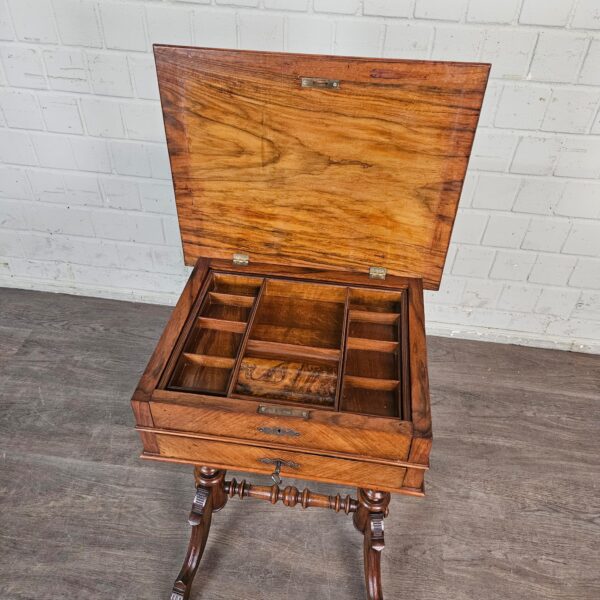 Sewing Table Gründerzeit 1880 Walnut - Image 9