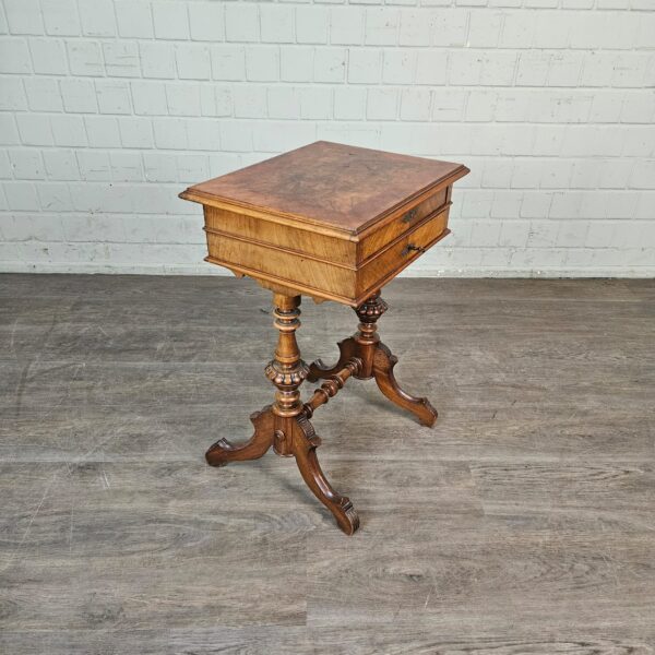 Sewing Table Gründerzeit 1880 Walnut