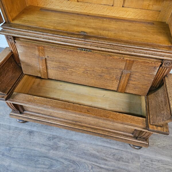 Display Cabinet with Bench Gründerzeit 1880 Oak - Image 15