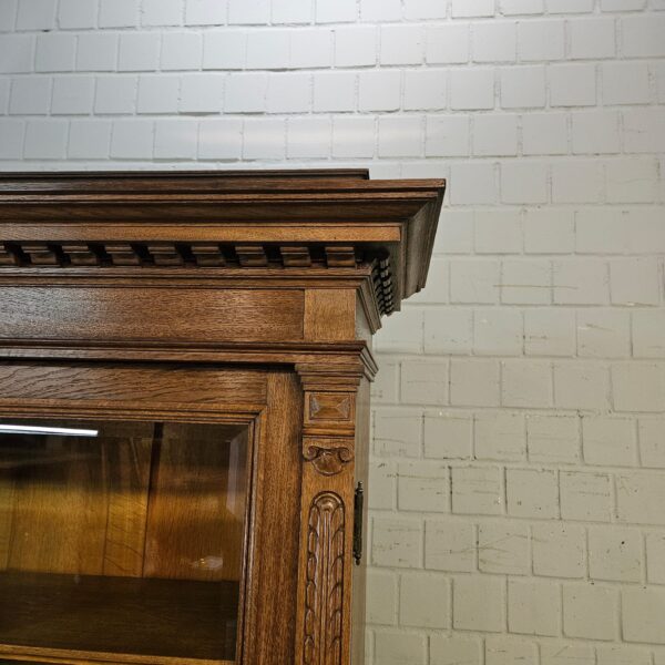 Display Cabinet with Bench Gründerzeit 1880 Oak - Image 11