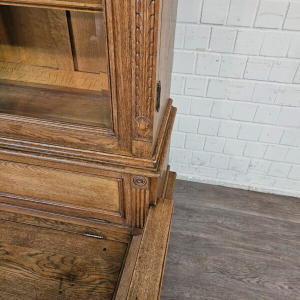 Display Cabinet with Bench Gründerzeit 1880 Oak - Image 9