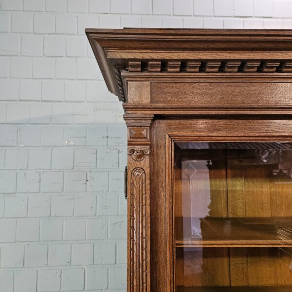 Display Cabinet with Bench Gründerzeit 1880 Oak - Image 6