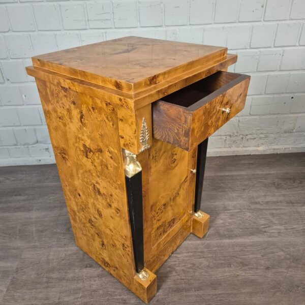 Bedside Table Burl Walnut 0,47 m - Image 12