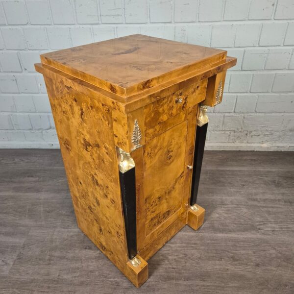 Bedside Table Burl Walnut 0,47 m