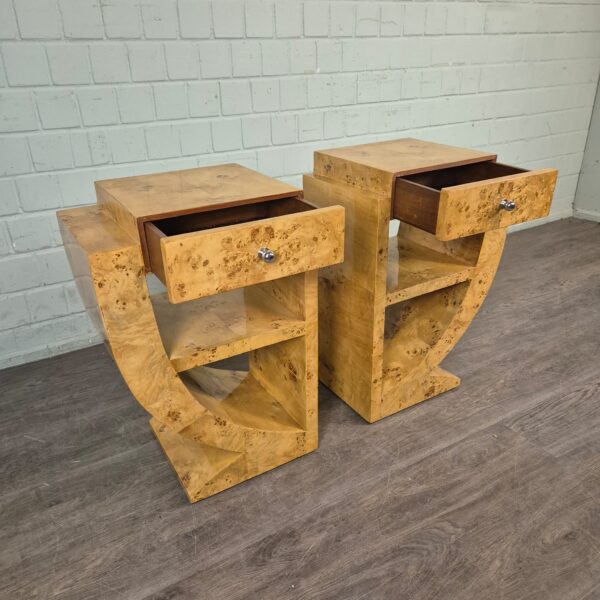 Bedside Table Burr Walnut 0,50 m - Image 8