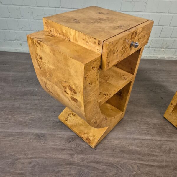 Bedside Table Burr Walnut 0,50 m - Image 4