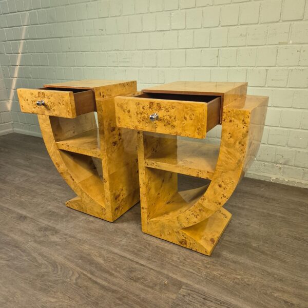 Bedside Table Burr Walnut 0,50 m - Image 9
