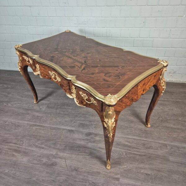 Desk Neo-baroque 1,45 m Walnut - Image 3