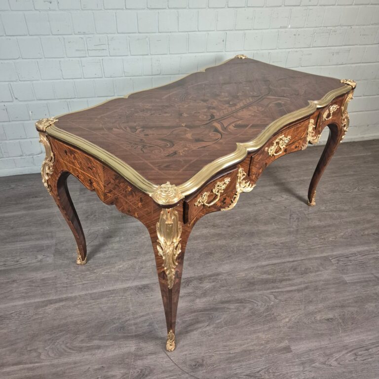 Desk Neo-baroque 1,45 m Walnut - Image 4