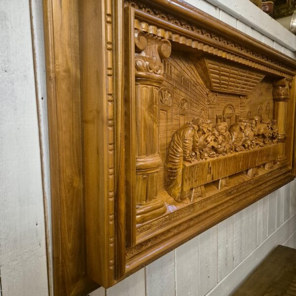 3D Teak Wall Relief "The Last Supper" 1.50 m - Image 6