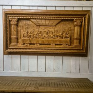 3D Teak Wall Relief "The Last Supper" 1.50 m