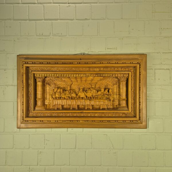 3D teak wall relief "The Last Supper" 1.03 m - Image 2