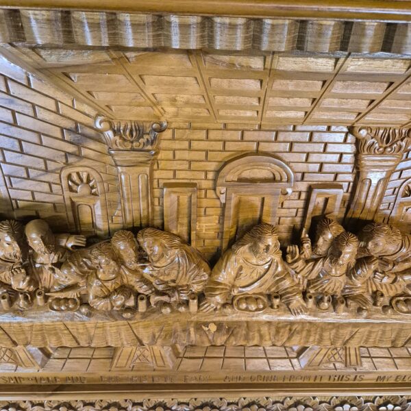 3D teak wall relief "The Last Supper" 1.20 m - Image 9