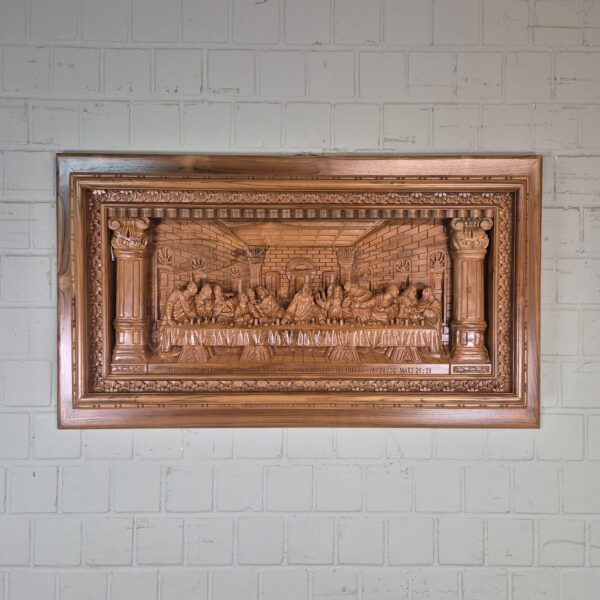 3D teak wall relief "The Last Supper" 1.20 m - Image 2