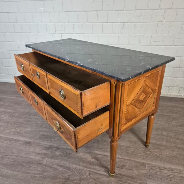 Chest of Drawers Biedermeier 1810 Walnut - Image 15