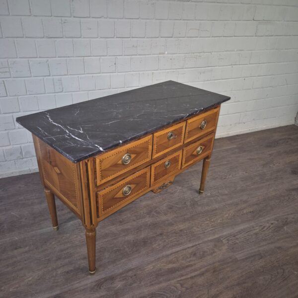 Chest of Drawers Biedermeier 1810 Walnut - Image 4