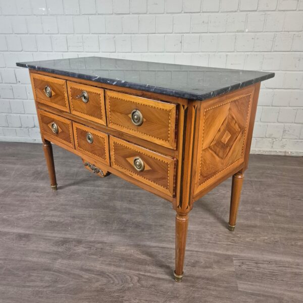 Chest of Drawers Biedermeier 1810 Walnut - Image 6