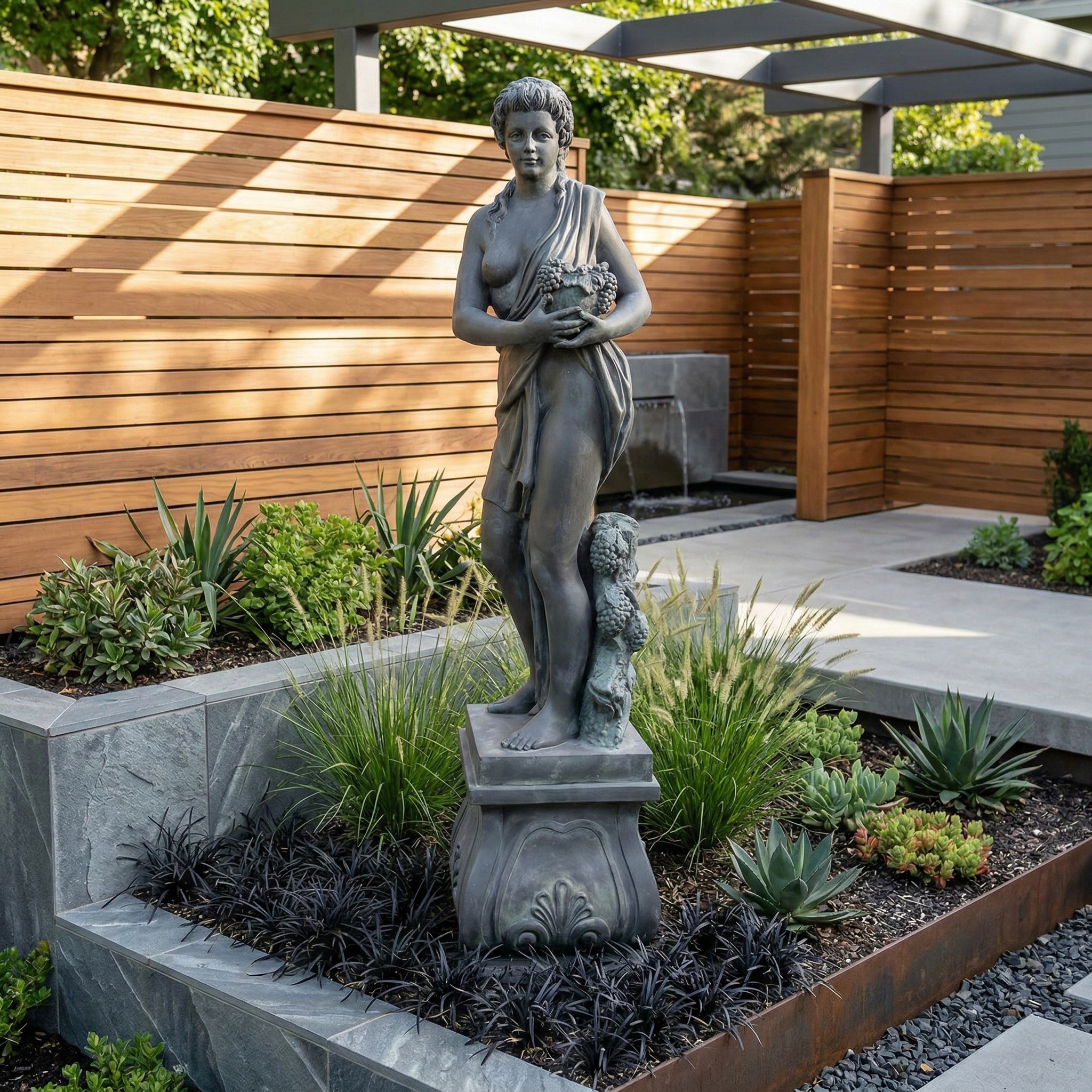 Statue Women 2,30 m Bronze 1920 - Image 2