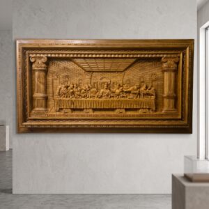 3D Teak Wall Relief "The Last Supper" 1.50 m
