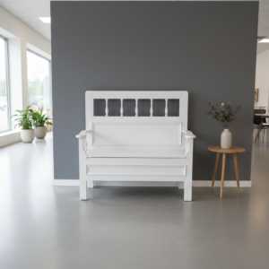 Bench White 1,50 m Pine