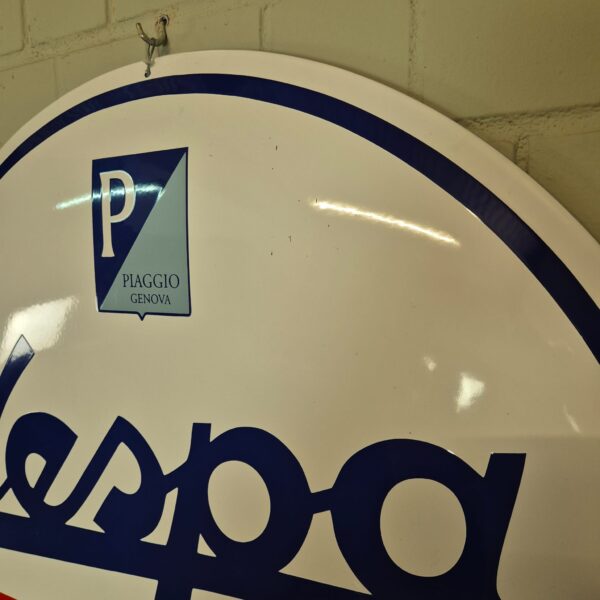 Vespa Servizio Enamel Advertising Sign Ø 0.90 m - Image 5