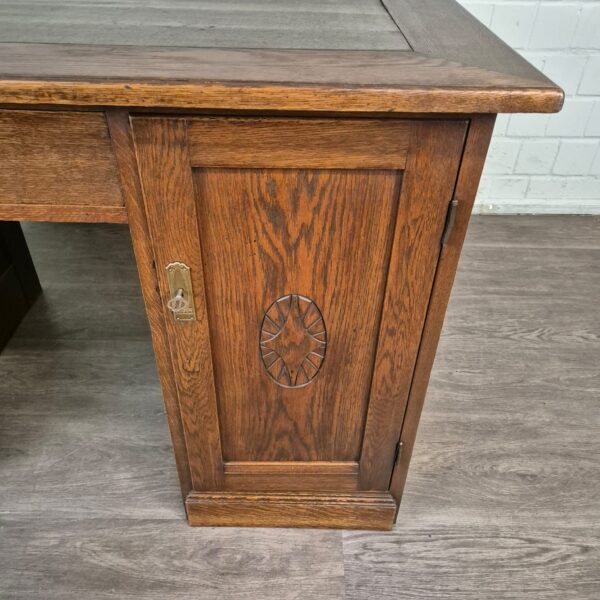 Desk Jugendstil 1920 Oak - Image 5