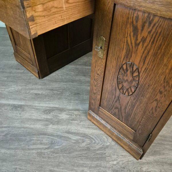 Desk Jugendstil 1920 Oak - Image 13