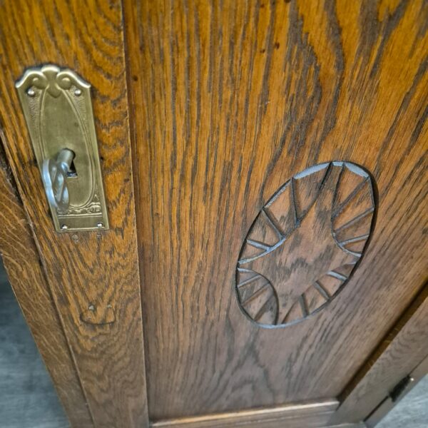 Desk Jugendstil 1920 Oak - Image 4