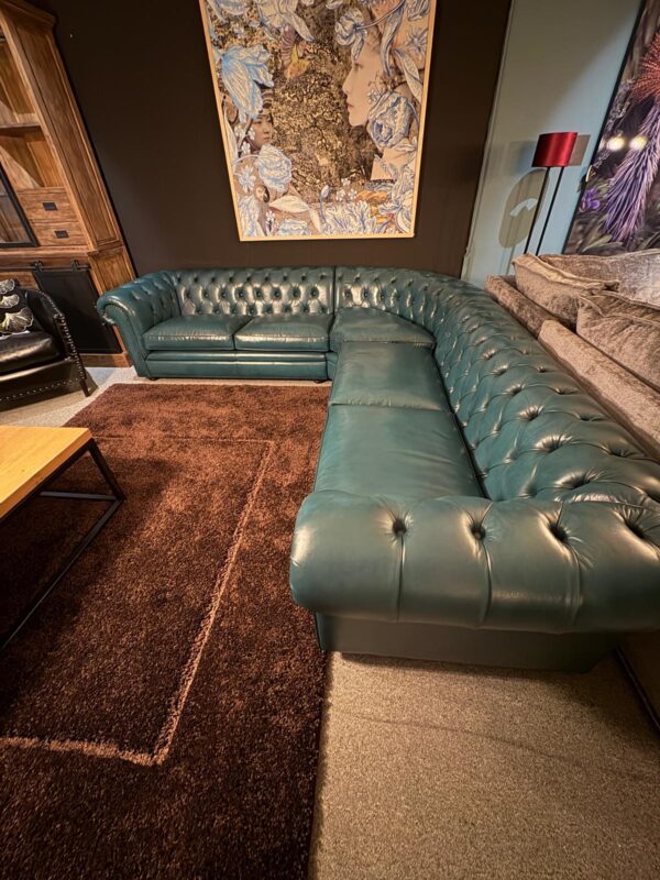 Chesterfield Corner Sofa Dark Turquoise 2,75 m x 2,90 m - Image 3