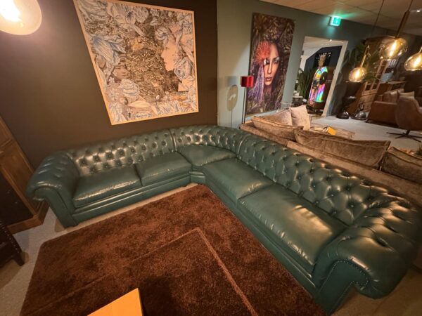 Chesterfield Corner Sofa Dark Turquoise 2,75 m x 2,90 m - Image 5