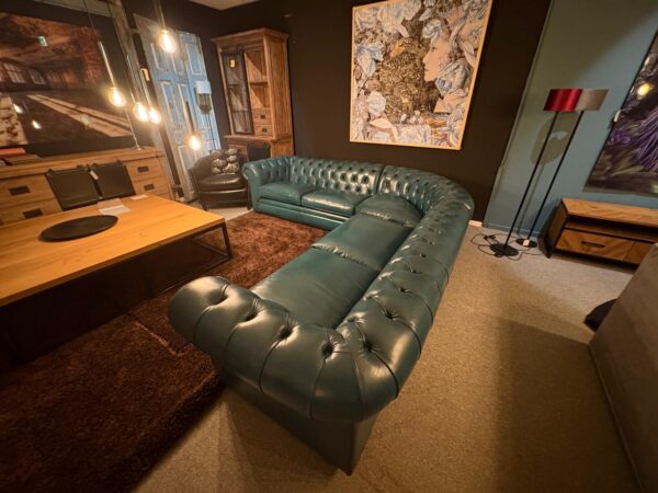 Chesterfield Corner Sofa Dark Turquoise 2,75 m x 2,90 m - Image 7