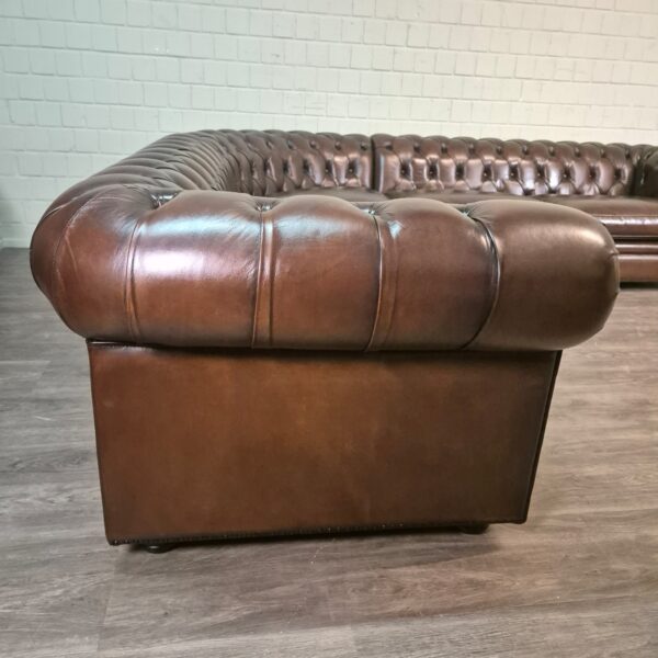 Chesterfield Corner Sofa Dark Brown 2,75 m x 2,90 m - Image 3