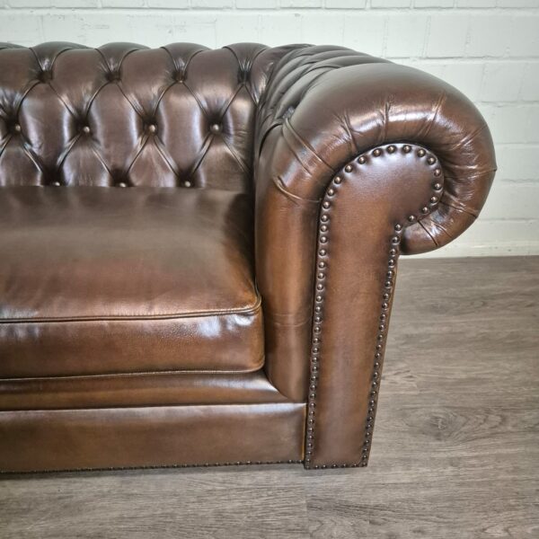 Chesterfield Corner Sofa Dark Brown 2,75 m x 2,90 m - Image 7