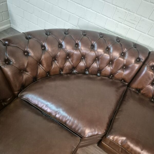 Chesterfield Corner Sofa Dark Brown 2,75 m x 2,90 m - Image 5