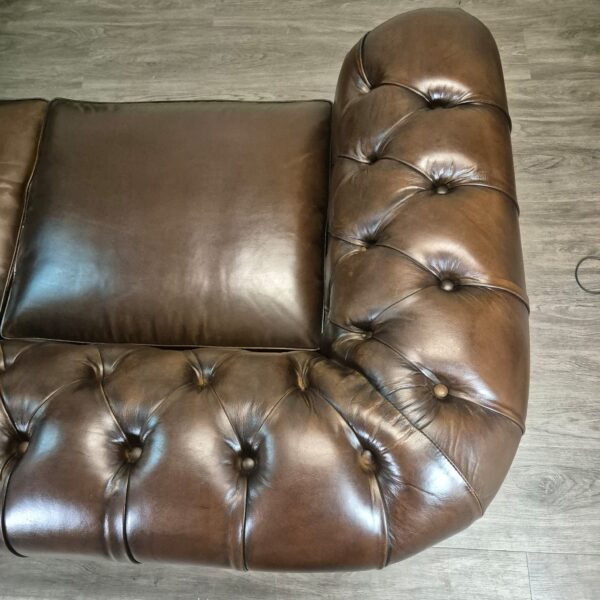 Chesterfield Corner Sofa Dark Brown 2,75 m x 2,90 m - Image 12