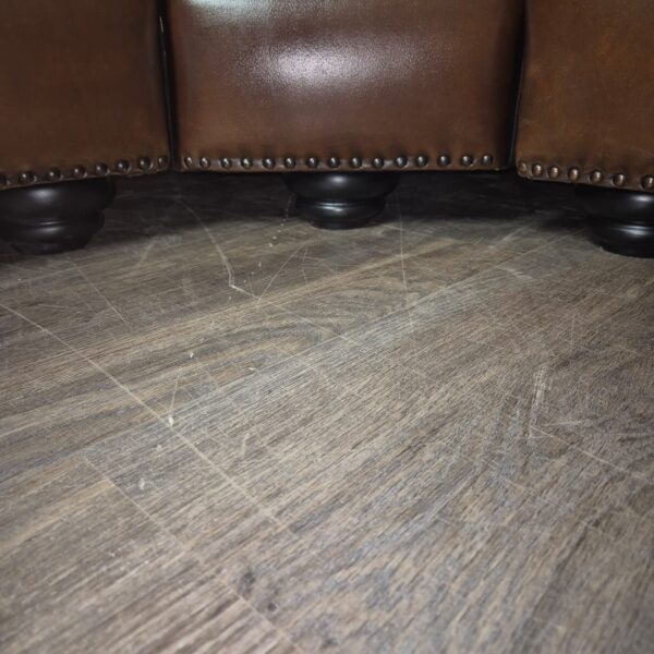 Chesterfield Corner Sofa Dark Brown 2,75 m x 2,90 m - Image 9