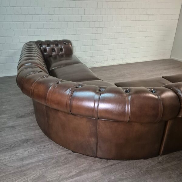 Chesterfield Corner Sofa Dark Brown 2,75 m x 2,90 m - Image 10
