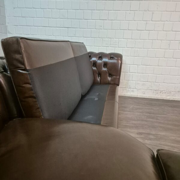 Chesterfield Corner Sofa Dark Brown 2,75 m x 2,90 m - Image 13