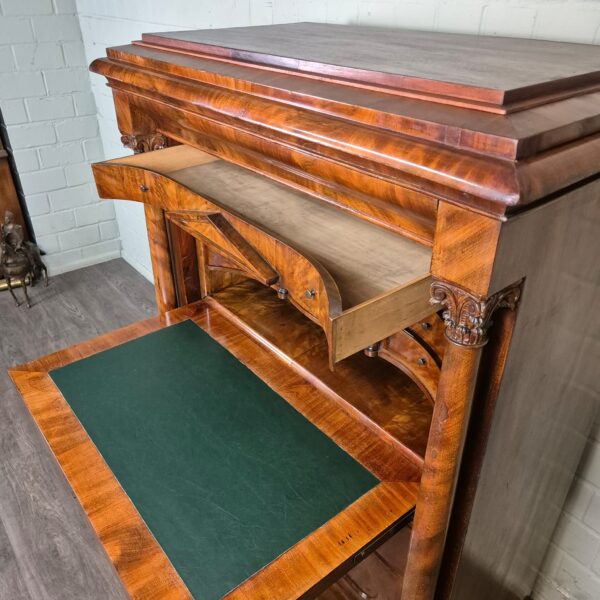 Secretary Biedermeier 1840 Mahogany - Image 15